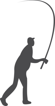 Fisherman silhouette PNG