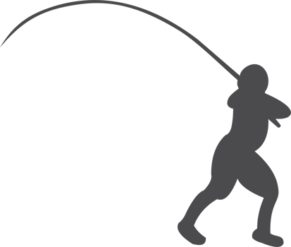 Fisherman silhouette PNG