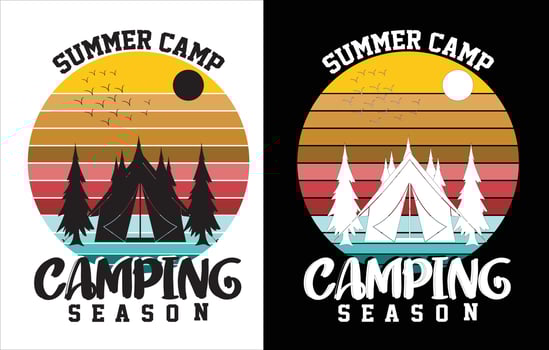 Mountain and hiking t-shirt design, Hiking vector T-shirt design, hiking element, graphic, illustration