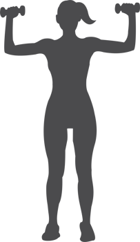 Woman body weight training PNG