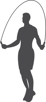 The woman jumping rope icon PNG