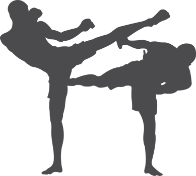 Thai  boxing silhouette PNG