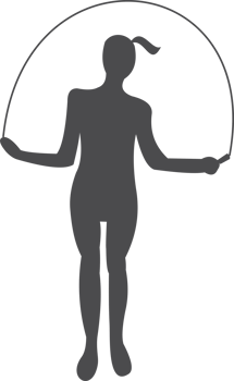 The woman jumping rope icon PNG