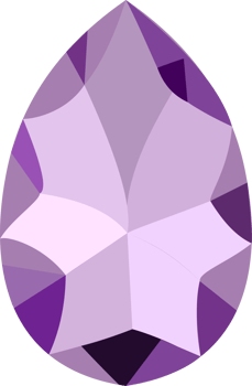 Purple gemstone pear shape PNG