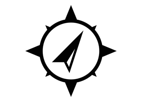 Compass icon logo design template isolated illustration vector