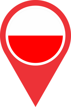 Poland flag pin map location PNG