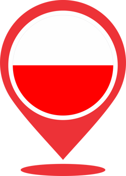 Poland flag pin map location PNG