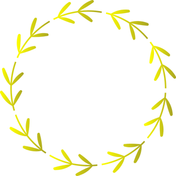 laurel wreath design illustration isolated on transparent background png