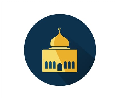Islamic Mosque Flat Vector Symbol