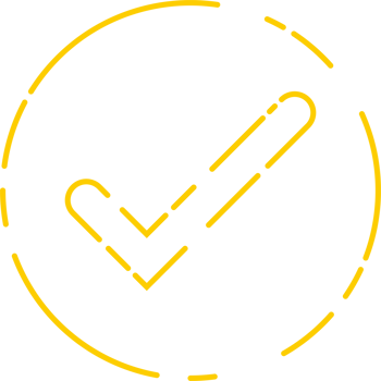 Approved check mark icon in flat style png