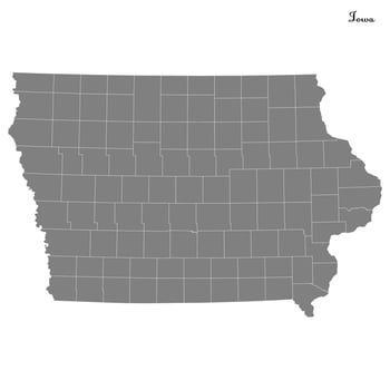 High Quality map state of United States vector