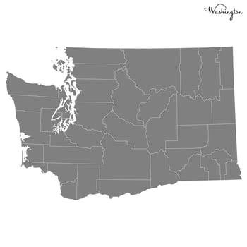 High Quality map state of United States vector