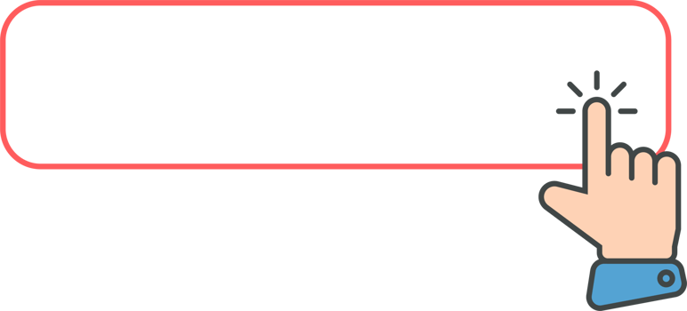 Click cursor icon with click here button png