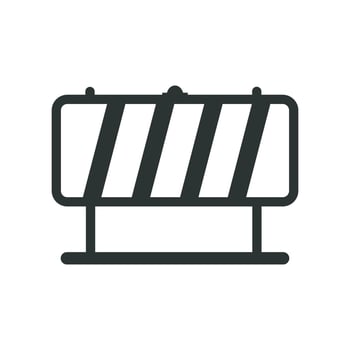 Construction Road Block Symbol Icon vector