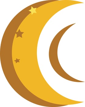 free vector moon and star icon