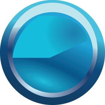 vector free blue glass button