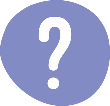Color blob with question mark symbol png