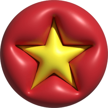 Vietnam flag circle 3D. png