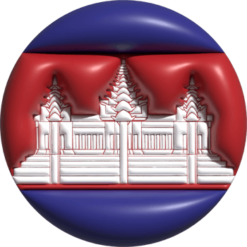 Cambodia flag circle 3D. png