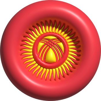 Kyrgyzstan flag circle 3D. png