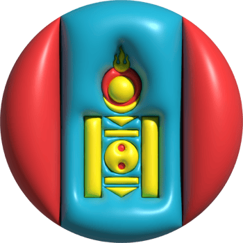Monogolia flag circle 3D. png