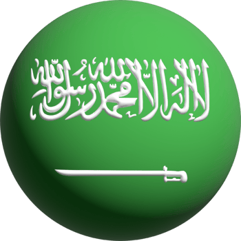 Saudi Arabia flag circle 3D. png