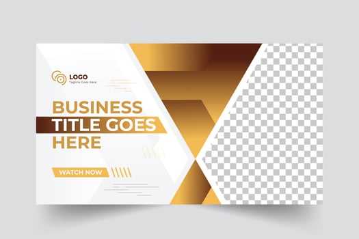 Business social media thumbnail design and web banner template, Video thumbnail design template. vector