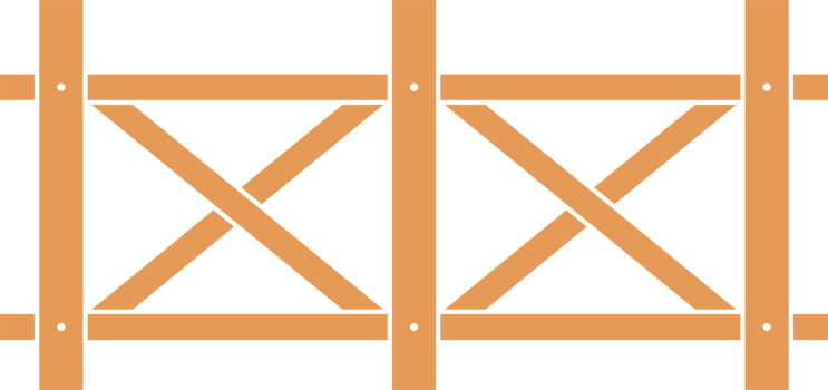 Colored fence in flat style clip art png