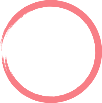 Colored grunge circle brush. Ink frame png