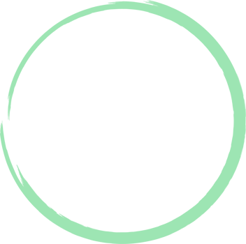 Colored grunge circle brush. Ink frame png