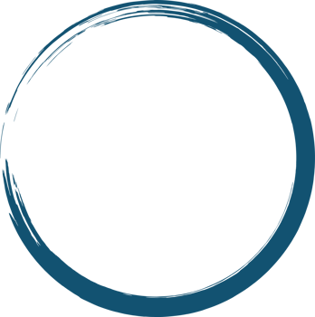Colored grunge circle brush. Ink frame png