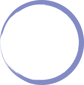 Colored grunge circle brush. Ink frame png