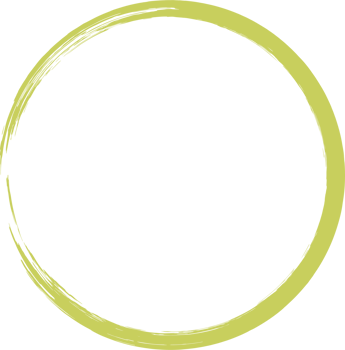 Colored grunge circle brush. Ink frame png