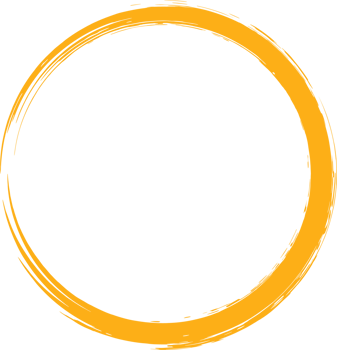 Colored grunge circle brush. Ink frame png
