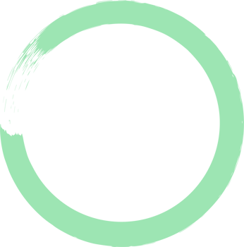 Colored grunge circle brush. Ink frame png