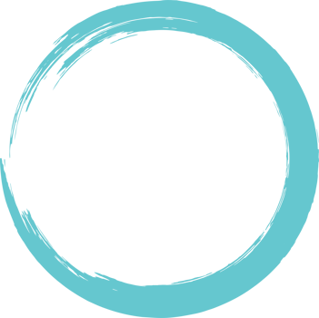 Colored grunge circle brush. Ink frame png