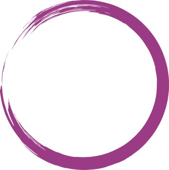 Colored grunge circle brush. Ink frame png