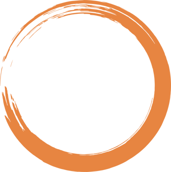 Colored grunge circle brush. Ink frame png