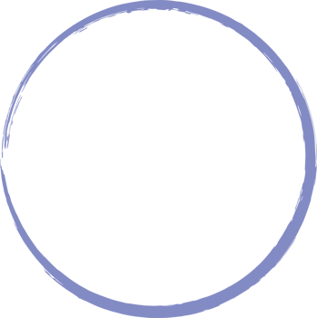 Colored grunge circle brush. Ink frame png
