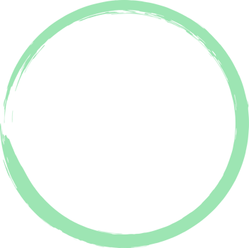 Colored grunge circle brush. Ink frame png