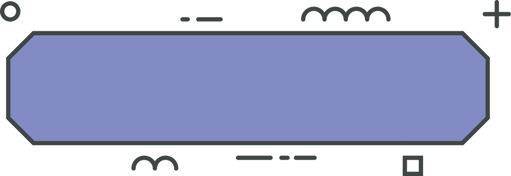 Colored line banner in flat style png