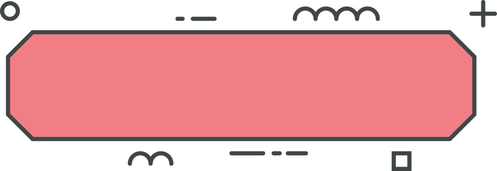 Colored line banner in flat style png
