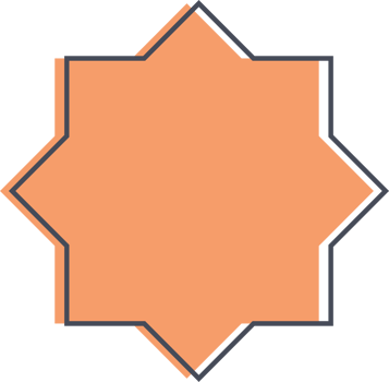 Colored round banner in flat style png