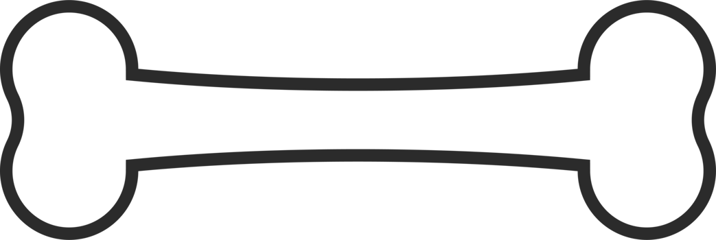 Dog bone icon in flat style png