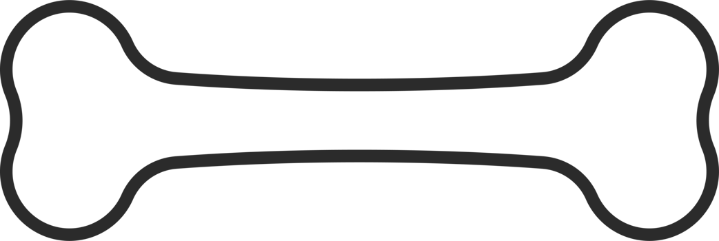 Dog bone icon in flat style png