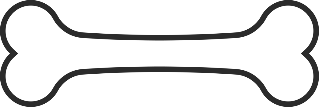 Dog bone icon in flat style png