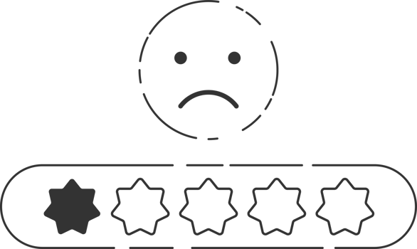 Emoji feedback icon with stars rating. png