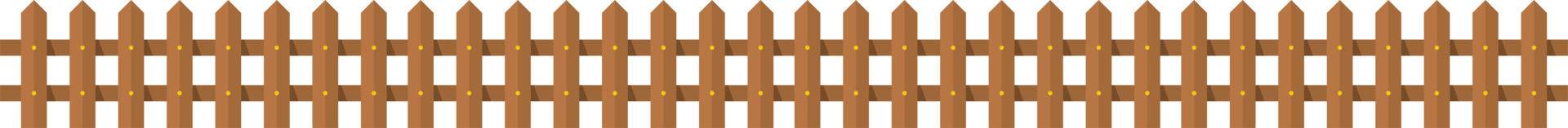Wooden fence in flat style clip art png