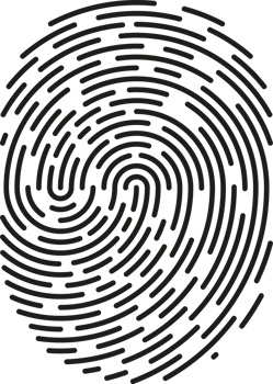 Fingerprint identification symbol icon png