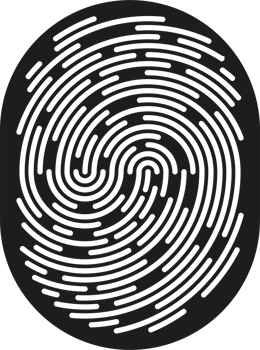Fingerprint identification symbol icon png